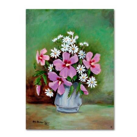 Arie Reinhardt Taylor 'Hibiscus And Daisies' Canvas Art,35x47